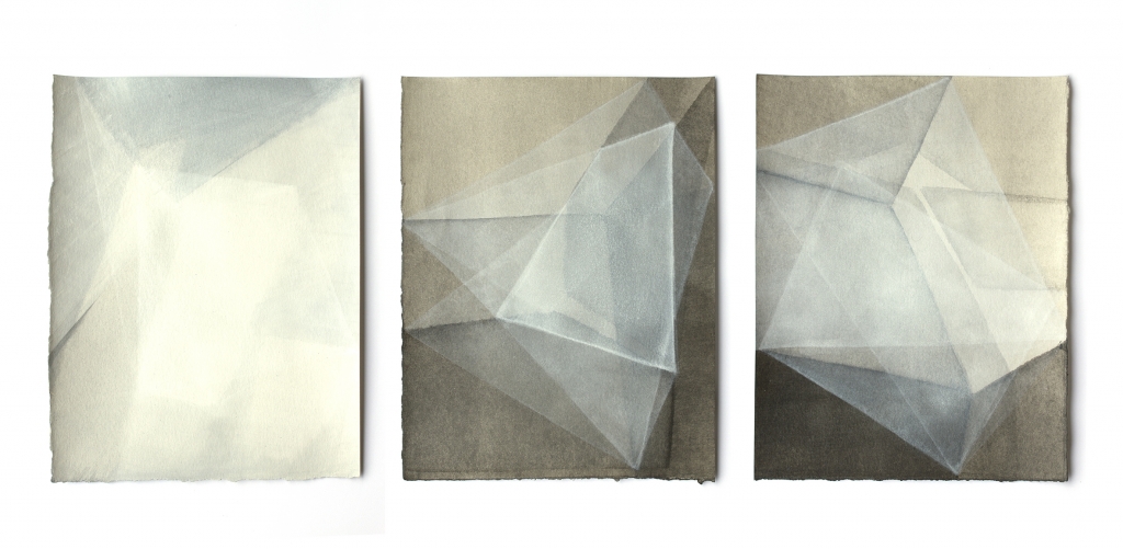 Peta Thurling	Light Origami Studies (Triptych)	2016	Acrylic, acrylic mediums on board	30 x 30 cm	Painting	Bachelor of Visual Arts