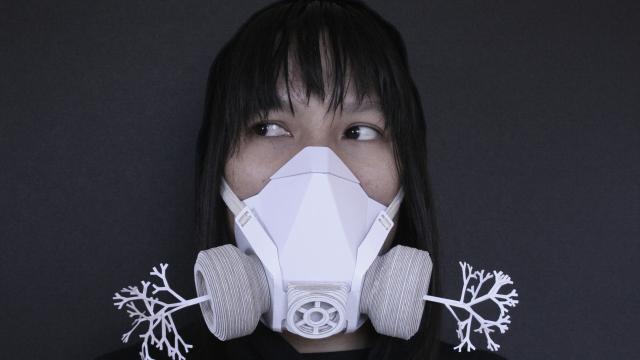 Lan Nguyen-hoan, Carbon Filter, 2011 cardboard, paper, 29 x 11 x 15cm