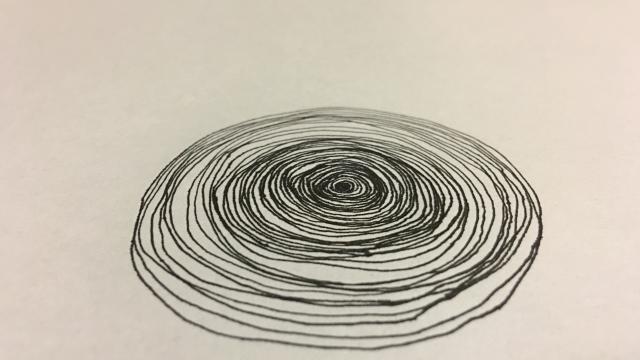 Jessica Brooke Anderson, Concentric Meditation #6, ink on paper 2016