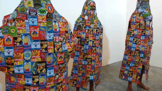 The Post Modernist  Embroidered Emblems (after packages of herbal potency medicines) 2011