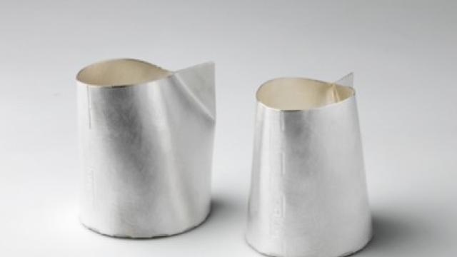 Maike Dahl, Milchtüten, jugs, 2011, silver