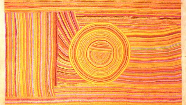 Sandy Willie Markan, Watiku Tjukurrpa, 2014. Courtesy of Maruku Arts
