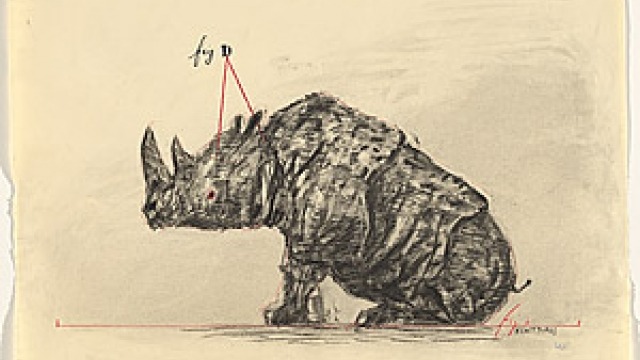 Fringe Forum: Dr Jane Kinsman Image: William Kentridge Drawing for The Magic Flute (Tamino’s Rhinoceros) 2004. Drawing, charcoal, graphite