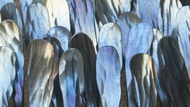 Image: Lan Nguyen-Hoan - Water (detail) - work in progress, 2014, paddle size: 2.0 x 0.5cm approx., titanium