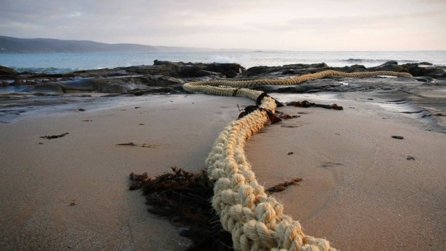 Art Forum: Annee Miron Annee Miron You Are Still Part of the Commonwealth 2011. Sisal rope, found Union jack flag Diameter 80mm, length 40m