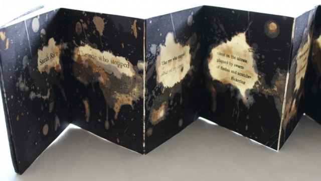 Caren Florance (poem by Sarah Rice), The One Who Stopped (detail), 2014