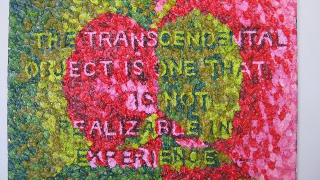 Ideas Worth Sharing James Rowell, The Transcendental Object is one that is not realizable in experience, 2014, acrylic, 40 x 50 cm