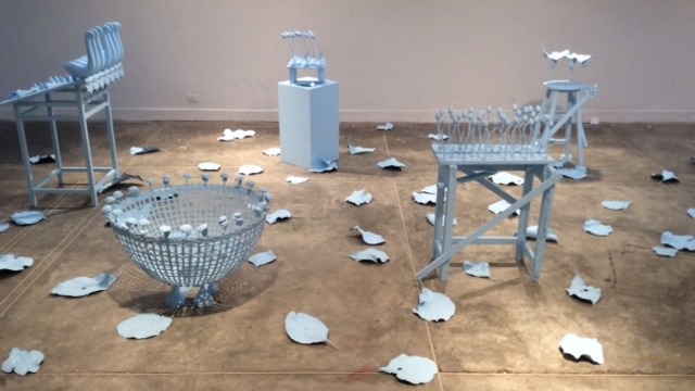 Chiang Mai University and Australian National University, School of Art come together for Chat2: Exchange Image: Wendy Teakel -Perceptions- 5 days in Chiang Mai, dimensions variable, found objects, obsolete furniture, teak tree leaves