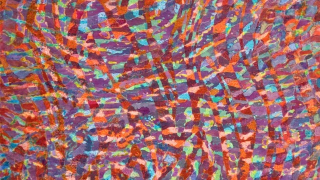 Vice-Chancellor's College Visiting Artist Fellows Scheme (VCCAFS) Liz Coats, Strange Attractors a (detail), 205, acrylic on board 60 x 50 cm. Image courtesy of the artist