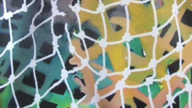 ANU School of Art Textile Symposium Image: Lorenzo Ketchell, detail of digital print fabric leggings