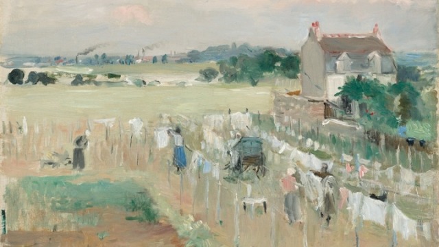 Image: Berthe Morisot  ‘Hanging the Laundry Out to Dry’ (detail) 1875 (NGA Washington).