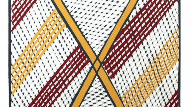 NAMINAPU MAYMURU-WHITE Naminapu Maymuru-White 'Nyapilingu Wapitja' DETAIL Three colour reduction lino print, triptych on paper. 1996