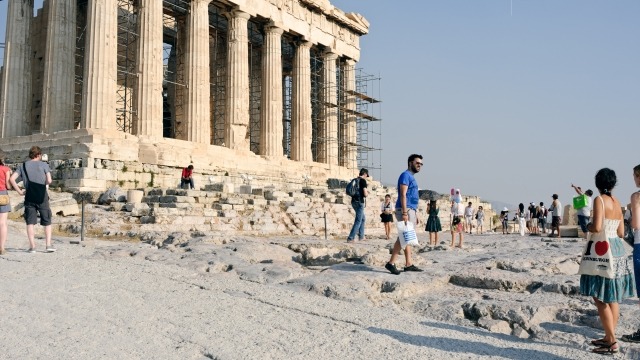 West Pediment of the Parthenon. 5:34 PM 8 September 2010, 37˚58’18” N 23˚43’32” E printed 2013.