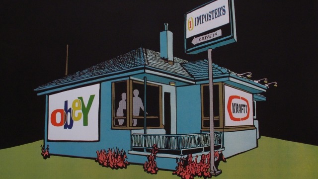 Art Forum: Mini Graff Roadhouse No.9, (detail) 2010 Acrylic screenprint on 300gsm Snowdon, 68 x 96cm © 2010 Mini Graff