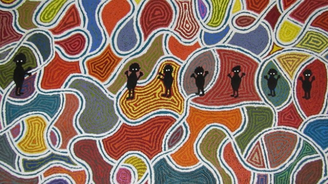 Selina Kulitja, Ngankariku Tjukurpa (detail), 2015