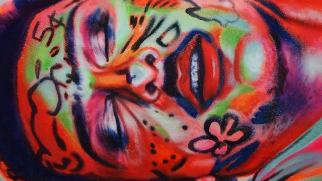 Torres Scholarship Exhibition Francesca Larkin, St. Andrew (detail), acrylic on canvas, 125 x 110 cm