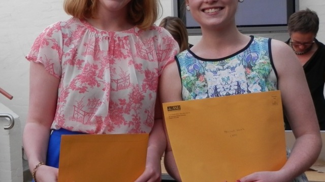 Award winning guest curators from the Centre of Art History and Art Theory announced Ella Morrison (left) and Hannah Webb (right). Photograph: Dr Charlotte Galloway