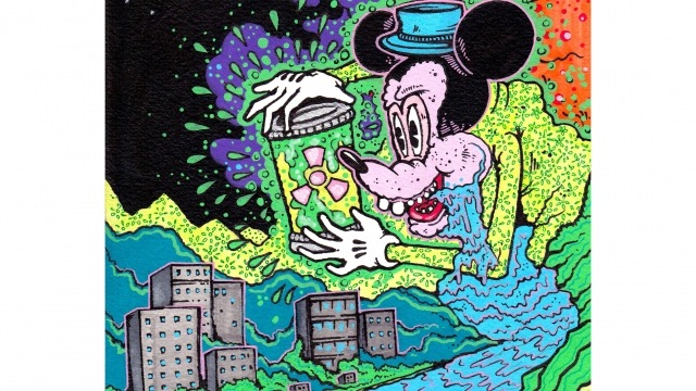 Adam Kinninmont, Evil Rats, 2012, gouache & paint markers on card, 29.7 x 42.0 cm
