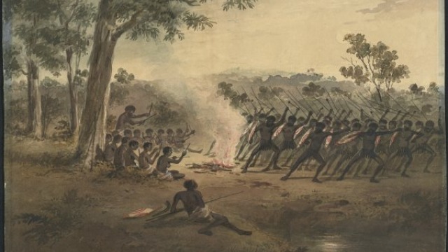Moonlight and Memory: S. T. Gill’s corroboree pictures S.T. Gill (1818-1880), (Native Corroboree) - (detail) 1874, watercolour, 24.2 x 35 cm., coll. National Library of Australia