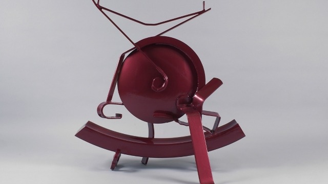Michael LeGrand, Shield, 2005, painted steel, 101 x 100 x 66 cm
