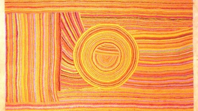 Maruku@ANU Sandy Willie Markan, Watiku Tjukurrpa, 2014. Courtesy of Maruku Arts