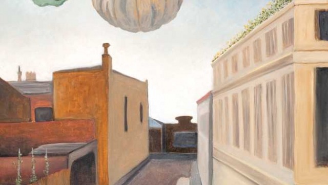 The Scientist, the Artists, a Basin and a Recipe AG Stokes, Veggies in the sky, 2010, oil on canvas