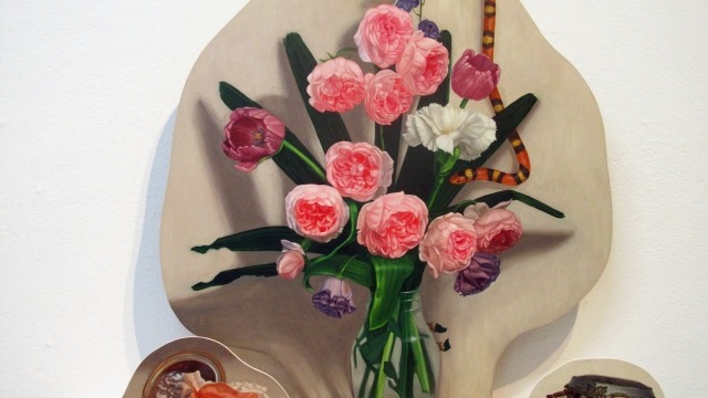 Tiffany Cole - Not-so Still-Life, (detail) 2010, oil on plywood,