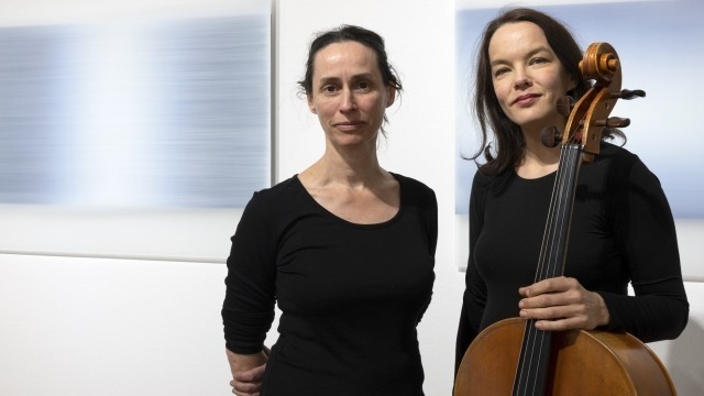 Image: Glass artist Jessica Loughlin and multidisciplinary musician Hilary Kleinig, photographer: Rachel Harris